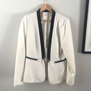 Women’s Cream and Black Blazer